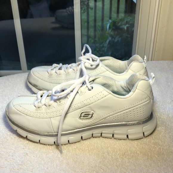 Skechers ELITE White Sneakers - Picture 3 of 8